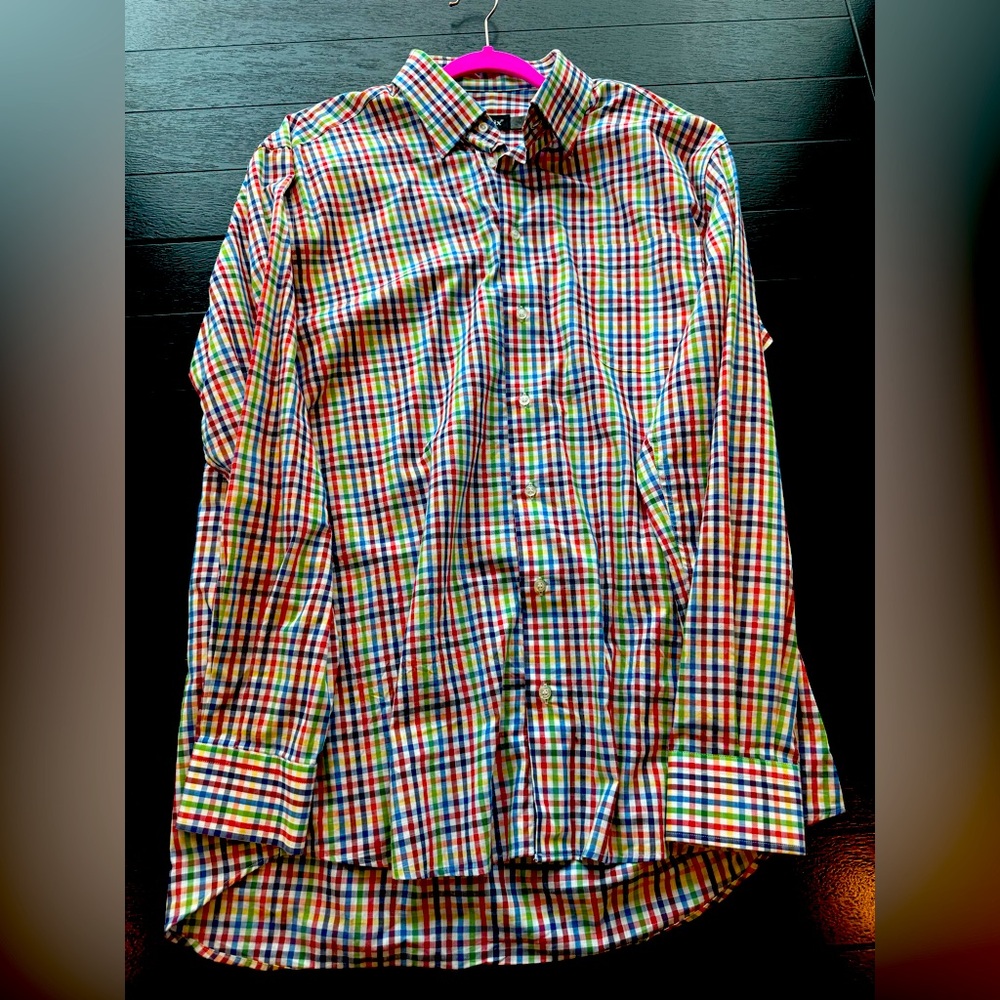 St Croix men’s dress shirt size xl barely worn multi color